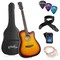 Ashthorpe 41-inch Beginner Cutaway Acoustic Guitar Package, Full Size Basic Starter Kit w/ Gig Bag, Strings, Strap, Tuner, Picks